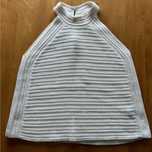 GAP Sleeveless Halter Sweater Top, Cream. 100% Cotton. Women’s Size Medium